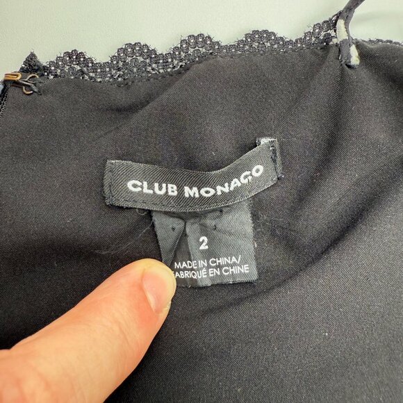 Club Monaco Kittrick Silk Slip Dress Women’s 2 Floral Print Midi Asymmetrical - Picture 11 of 14